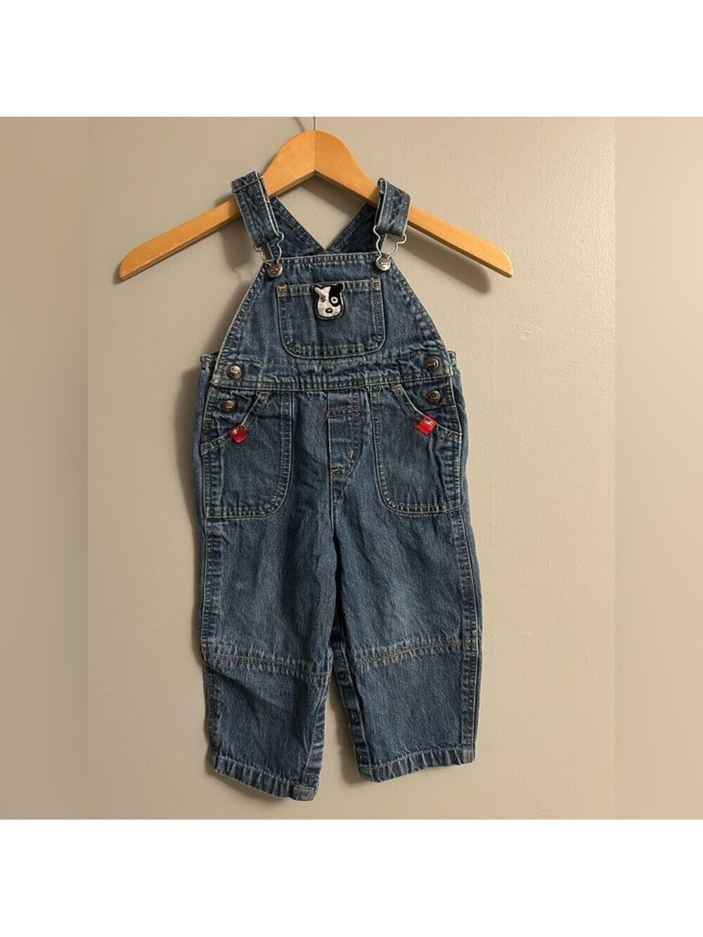 Sprockets Vintage 24 Mosnths Kids' Denim Overalls with Bear Detail